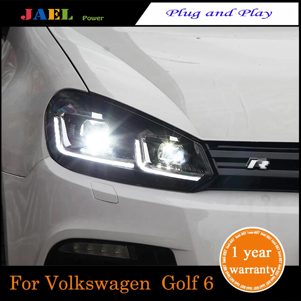 online Jael Led Farol Para Golf 6 Mk6 Farol 2009-2013year Faróis Led Drl Luzes Running Bi-xenon Feixe Luzes Anjo Olhos