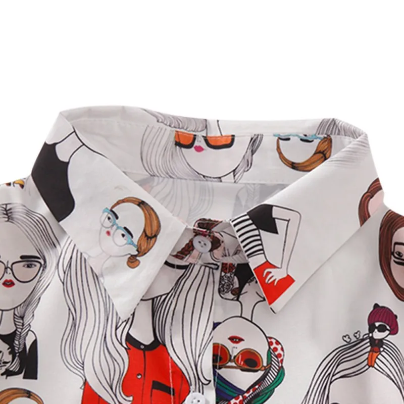 Женская винтажная рубашка-поло с отложным воротником и длинным рукавом | одежда