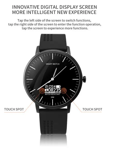 Новые прибытия smart watch Наручные часы в классическом стиле черного и белого цветов монитор сердечного ритма фитнес трекер сна Смарт-часы с мониторингом