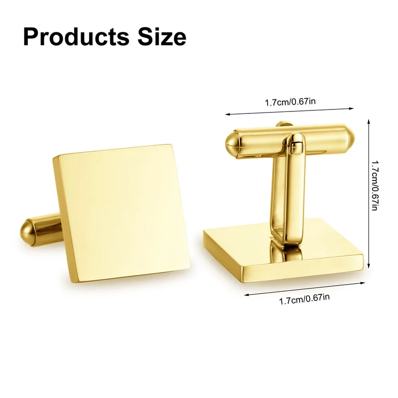 

Custom Men Suit Cufflinks Square Custom Engraved Cufflinks Buttons Mens Shirt Cufflink Jewelry Gift For Husband Boyfriend