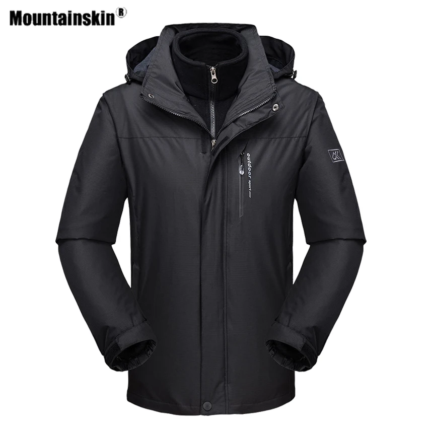 Горные мужские и женские 2 шт. зимние походные толстые куртки для спорта на