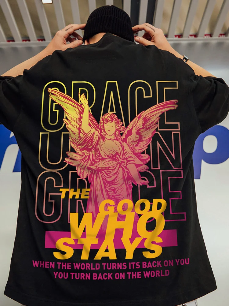 

High Street Trend Loose Short-sleeved T-shirt Men's Trend Oversize Plus Size Summer Half-sleeved