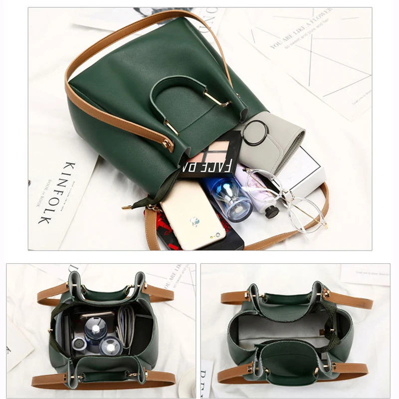 2021 вместительные женские Сумки из искусственной кожи HISUELY модные сумки через