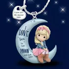 Новое милое модное женское ожерелье с подвеской в виде Луны для девочек сказочное украшение для вечерние НКИ ювелирные изделия Подарок на годовщину ювелирные изделия для детей