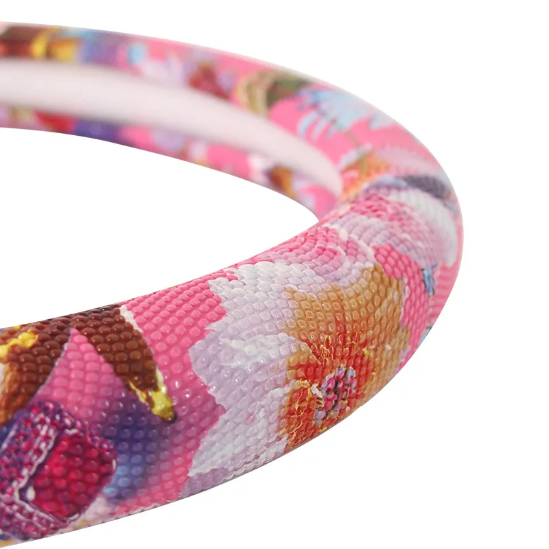 Женская Универсальная обложка для руля с 3D Розовым цветочным принтом |