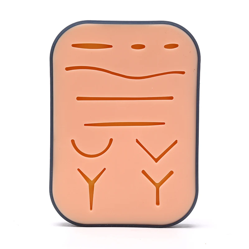 

Silicone Medical Skin Suture Surgical Training Kit Wound Suture Practice Mat Operate Pads Dental Equipment Dentist Materials