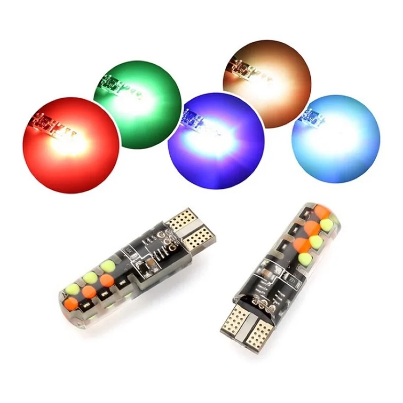 1 комплект светодиодный светильник T10 RGB 12SMD новинка универсальный автомобильный