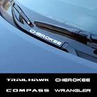 4 шт., декоративные наклейки для автомобильного стеклоочистителя Jeep Wrangler JK Cherokee Patriot Trail Hawk Compass