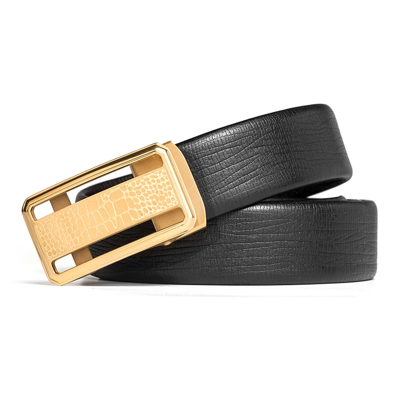 Мужской ремень из натуральной кожи автоматическая пряжка высокое качество