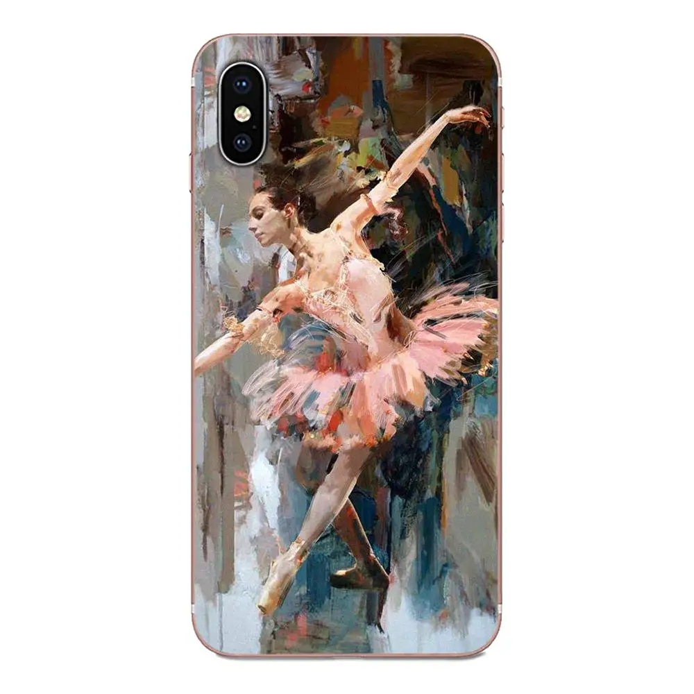 На плоской подошве балетки Балетные туфли картина маслом рисунок ТПУ для LG G2 G3 G4 G5