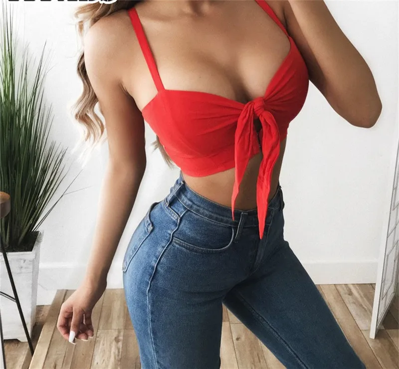 

New Hot Women's Strappy Skinny Bodycon Bandage Lace Up Sexy Clubwear Tank Crop Tops Sleeveless Summer Cami Bustier Vest