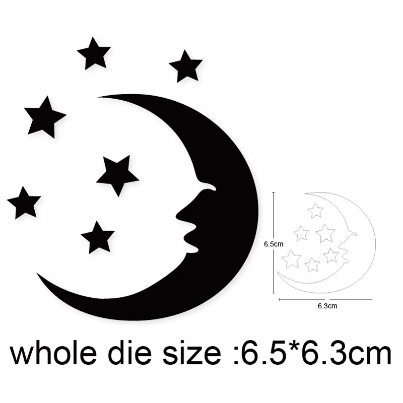 

Christmas Moon Stars Metal Cutting Dies Stencils For Scrapbooking dies DIY Crafts Stmap Cards Making Embossing Die Cuts 2020 New