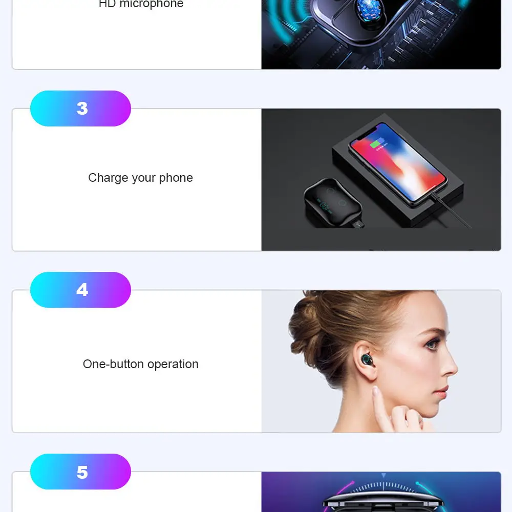 CBAOOO TWS 5,0, Bluetooth наушники, гарнитура, мощный светодиодный дисплей, беспроводные наушники, IPX7, водонепроницаемые спортивные наушники, стерео, бас, наушник
