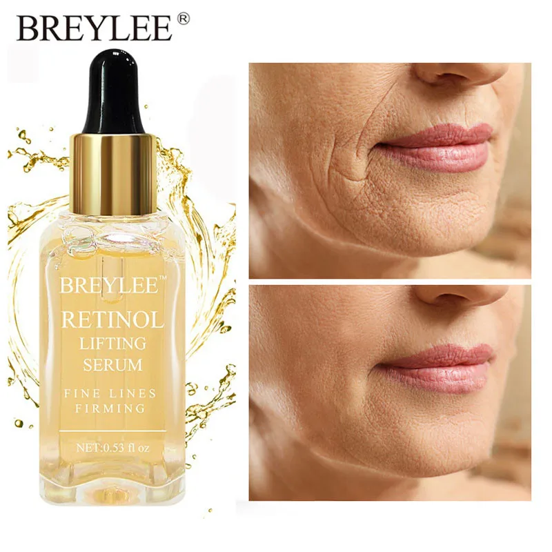 

BREYLEE Anti Aging Care Fade Fine Lines Repair Tighten Skin Retinol Lifting Firming Serum Face Collagen Essence Remove Wrinkle