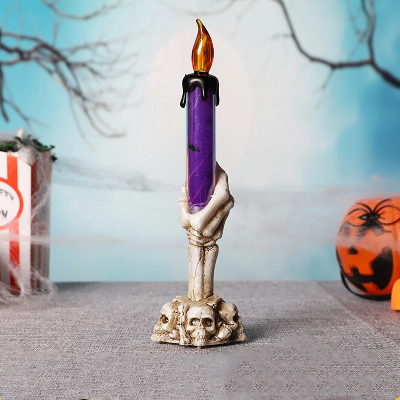 Реквизит для Хэллоуина карманный ужас скелет летучая мышь Светодиодная свеча