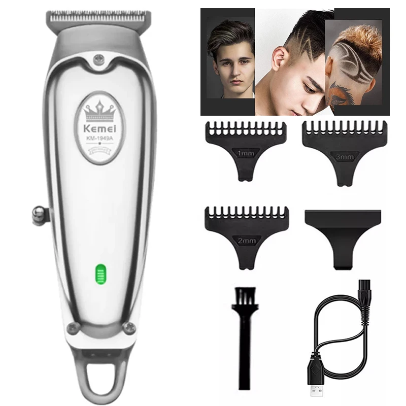 

Original Full Metal Housing Powerful Kemei Hair Trimmer for Men Electric Beard Trimmer Clipper Hair Cutting Machine Rechargeable