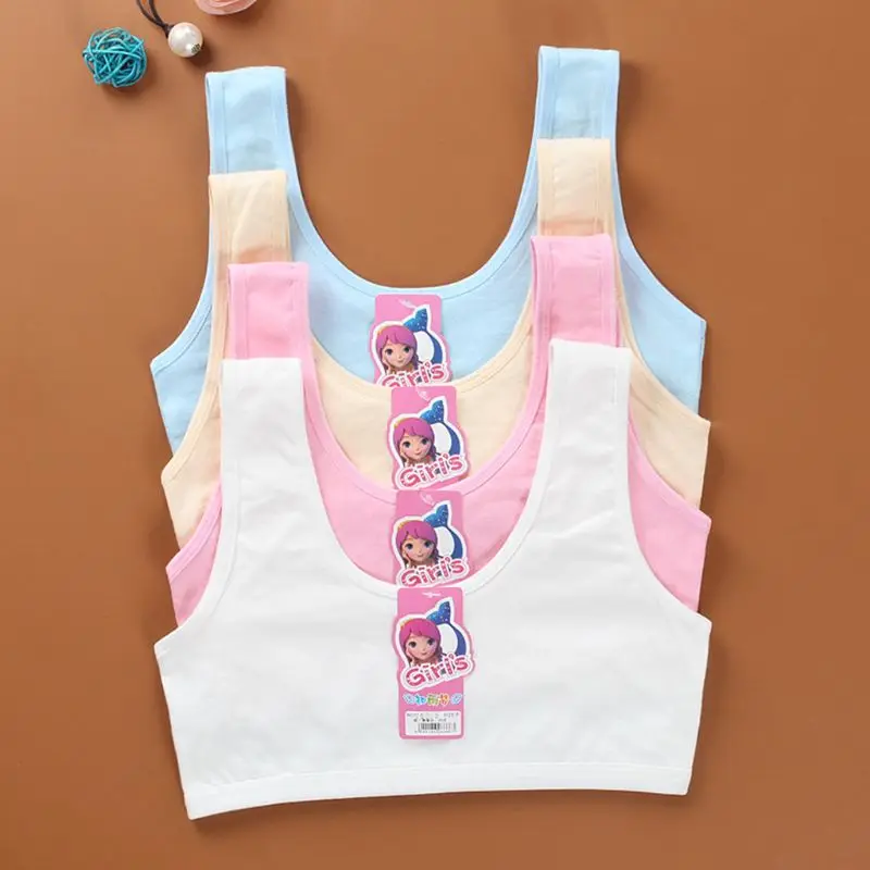 Спортивный тренировочный бюстгальтер для девочек подростков однотонный