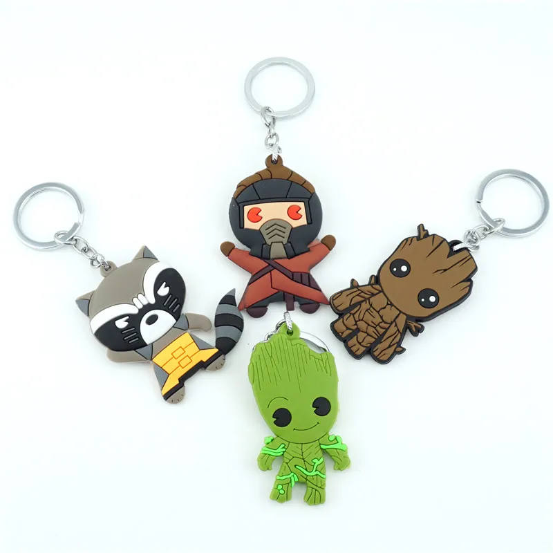 Симпатичный двойной брелок из ПВХ силиконовый для ключей детский