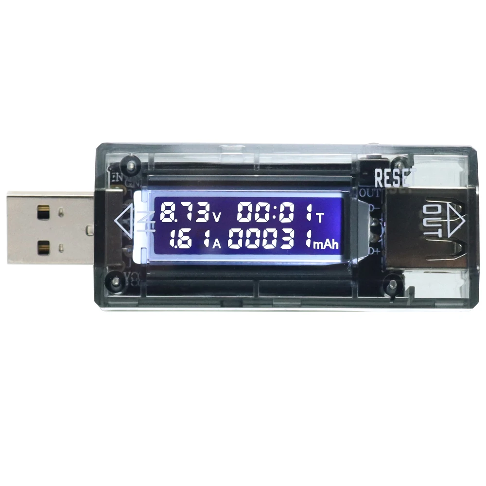 USB-тестер напряжения тока времени емкости монитор QC 2 0 мобильный детектор амперы