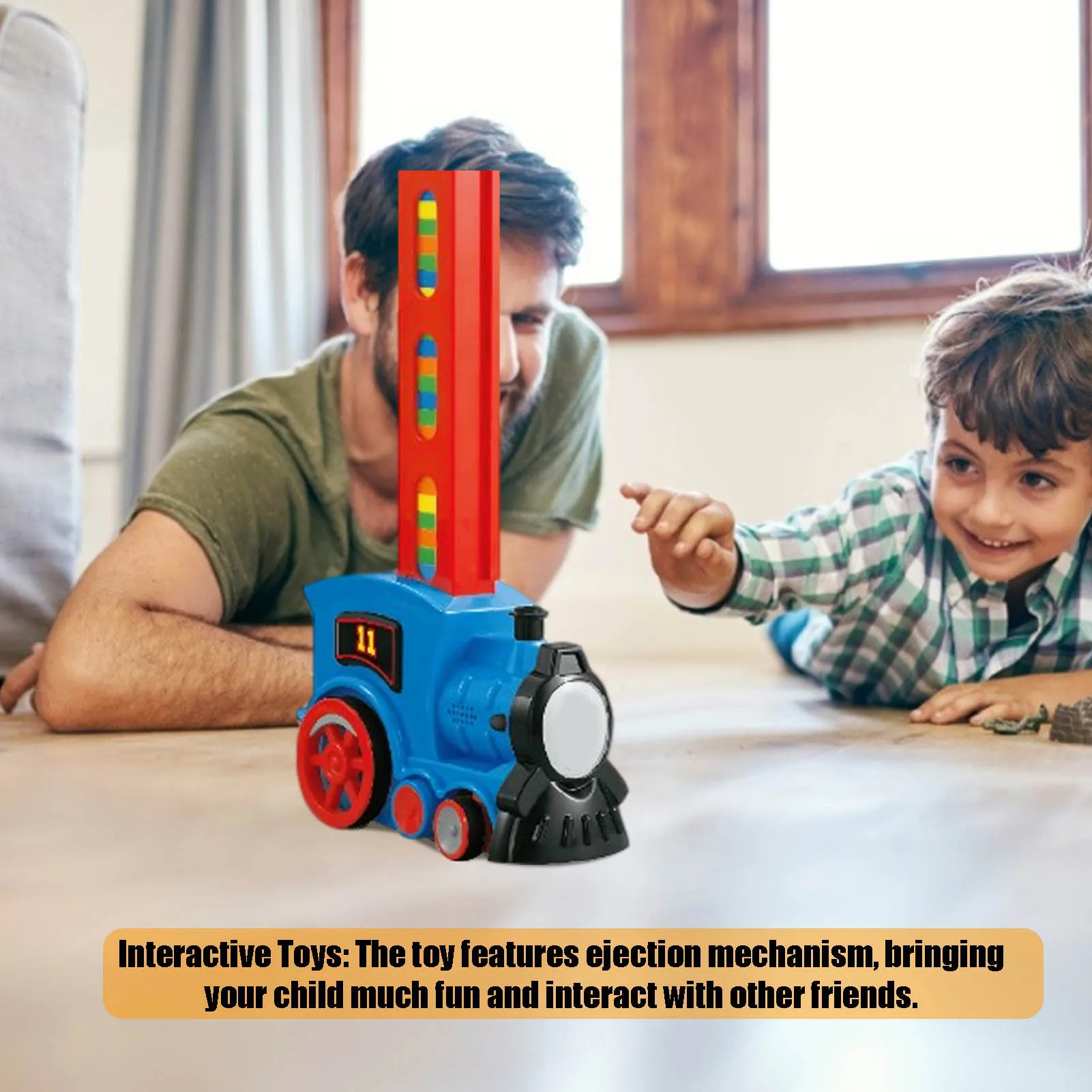 

Automatic Laying Domino Train Toy Set Domino Train Block With Light Sound Construction Stacker Domino Game Toys