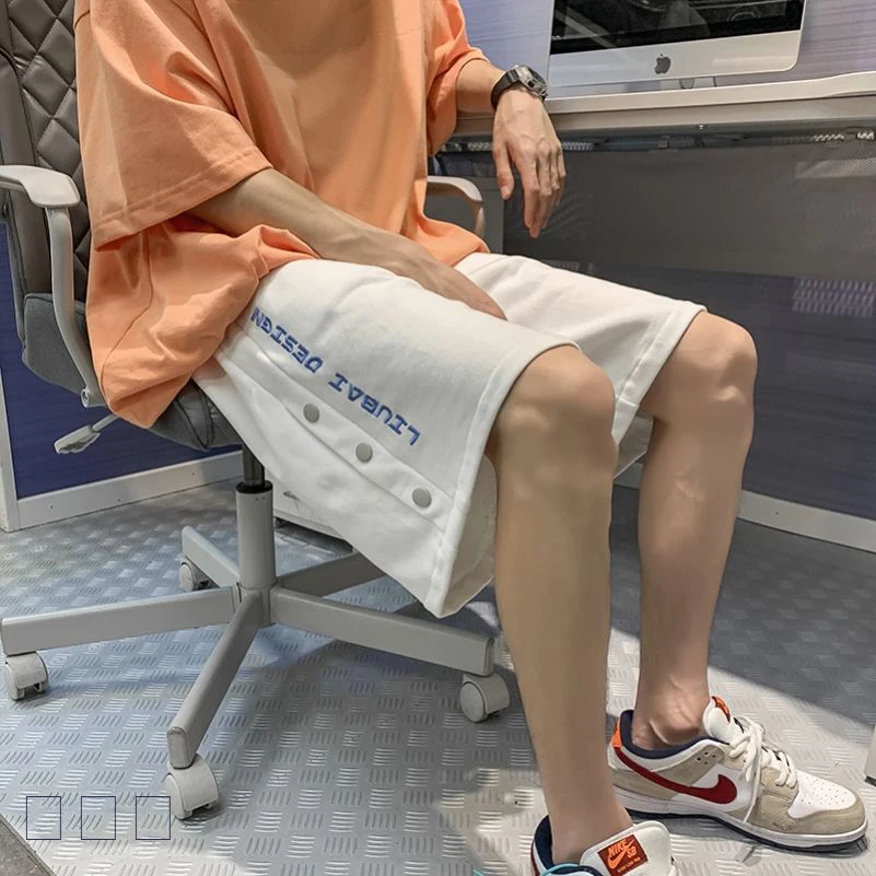

Sports Casual Shorts Men's Summer Loose 2021 New Thin Style Popular Breathable Five-point Wide-leg Pants Were Thin and Wild Pant
