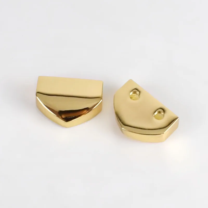 lightgold 10/20pcs 16mm Metal Zipper Decoration End Clips Stopper Screws Handbag Straps Tail Clasp Cord Lock DIY Hardware Accessories - Color: lightgold