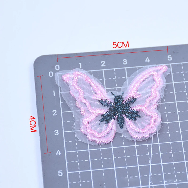 10pcs/set Double-layer Gold Silver Line Embroidery Butterfly Lace for Diy Hair Accessories Clothing Headdress Decoration - купить по