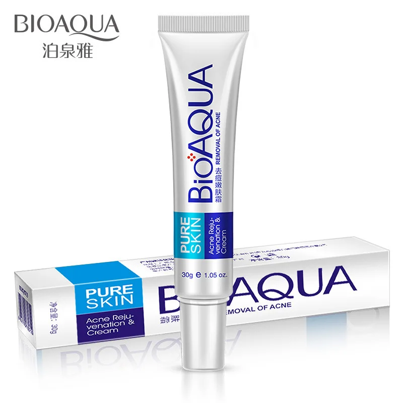 Bioaqua 30 г лечение угрей крем против акне контроль масла уменьшение пор шрам