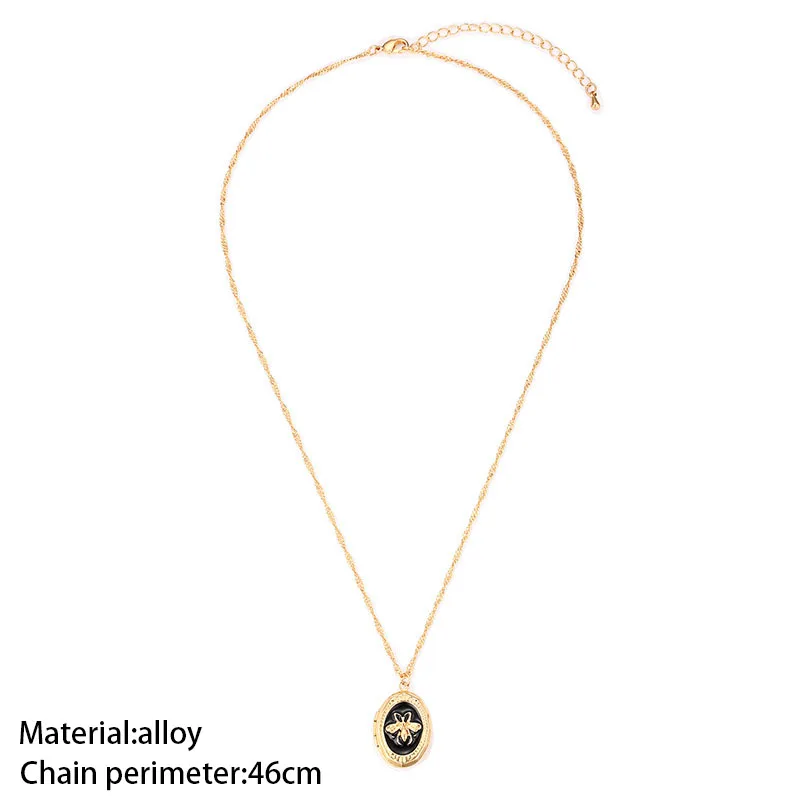 Cpop Trendy Rose Zircon Bee Pineapple Pendant Gold Chain Necklace New Personality Fashion Jewelry Accessories Girl Gift | Украшения и