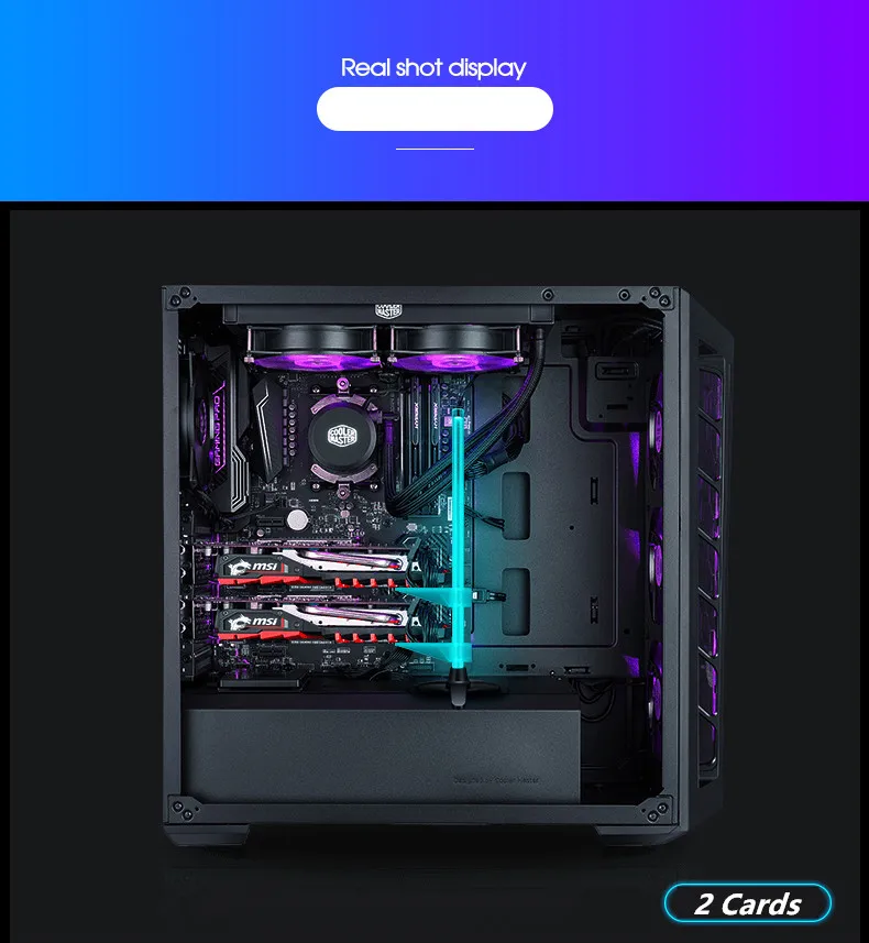 Вертикальный кронштейн для видеокарты AURA SYNC 12 В-4 контакта или 5 В-3 держатель ГПУ
