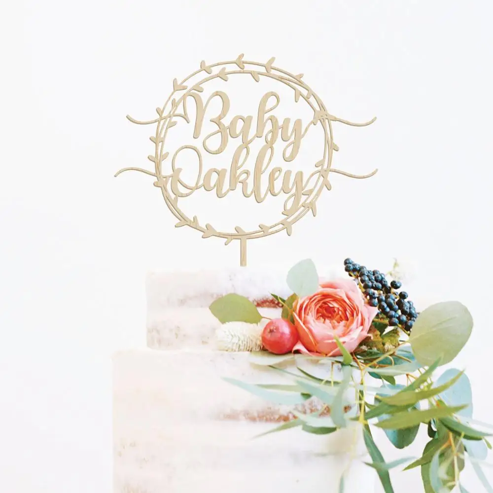 Пользовательский торт для детского праздника Топпер детский венок девочка