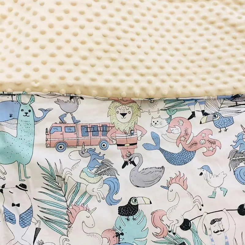 Мультяшное животное детское одеяло хлопковое теплое фланелевое супер мягкие