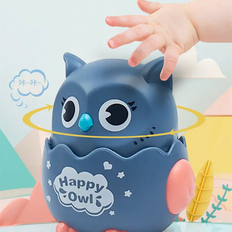 Симпатичные детские погремушки мультяшная сова улитки пресс инерционная