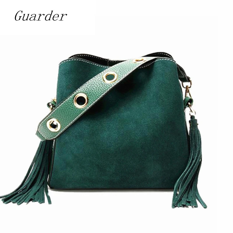 Guarder/винтажная модная женская сумка-ведро с бахромой сумка на плечо