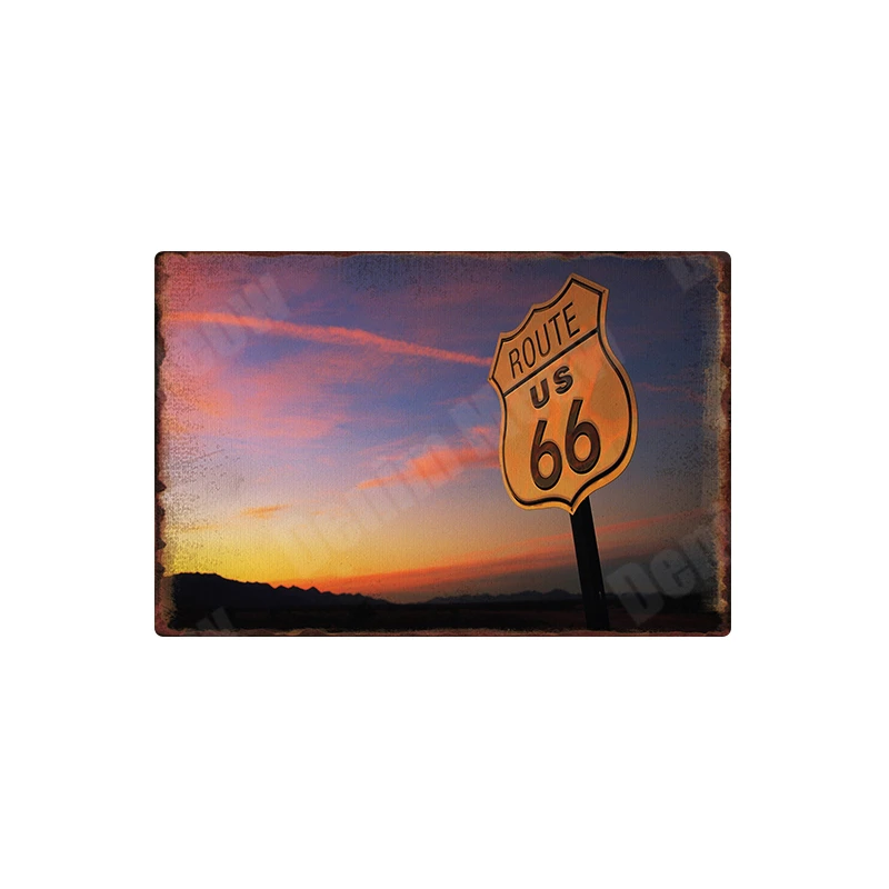 J Нью-Мехико Route 66 винтажная металлическая жестяная вывеска, плакат для мамы, для паба, бара, клуба, Декор, Канзас, наклейки на стену, домашний декор, MN113 - Color: J