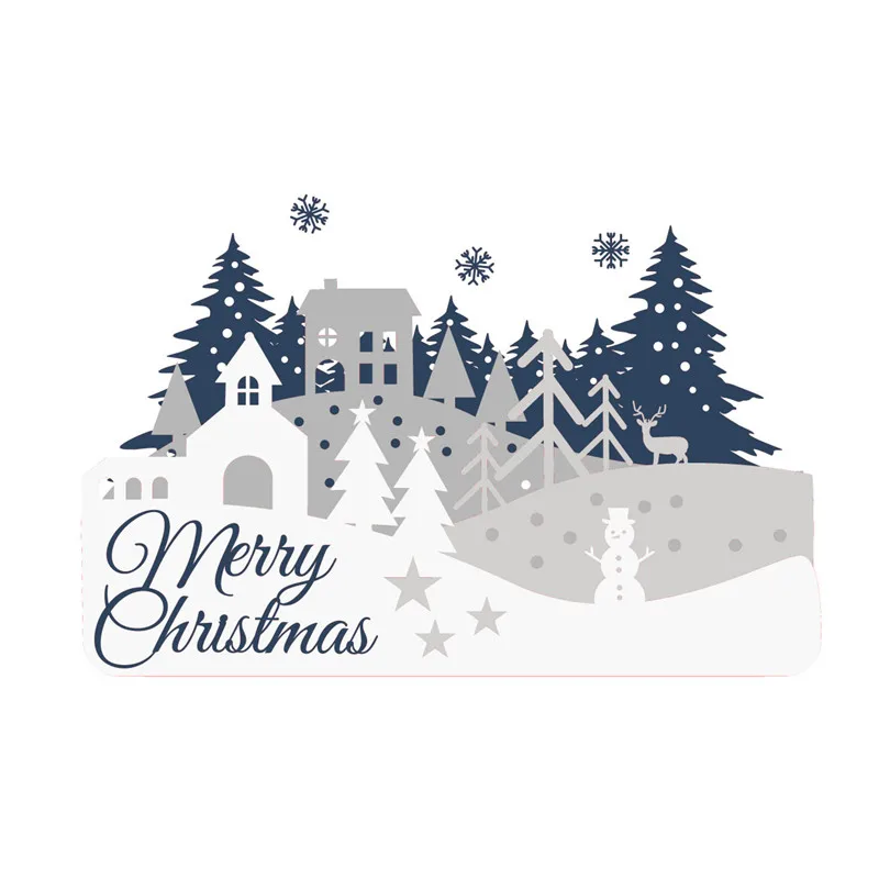 DiyArts Merry Christmas Dies House Tree металлические Вырубные штампы новые 2019 для изготовления