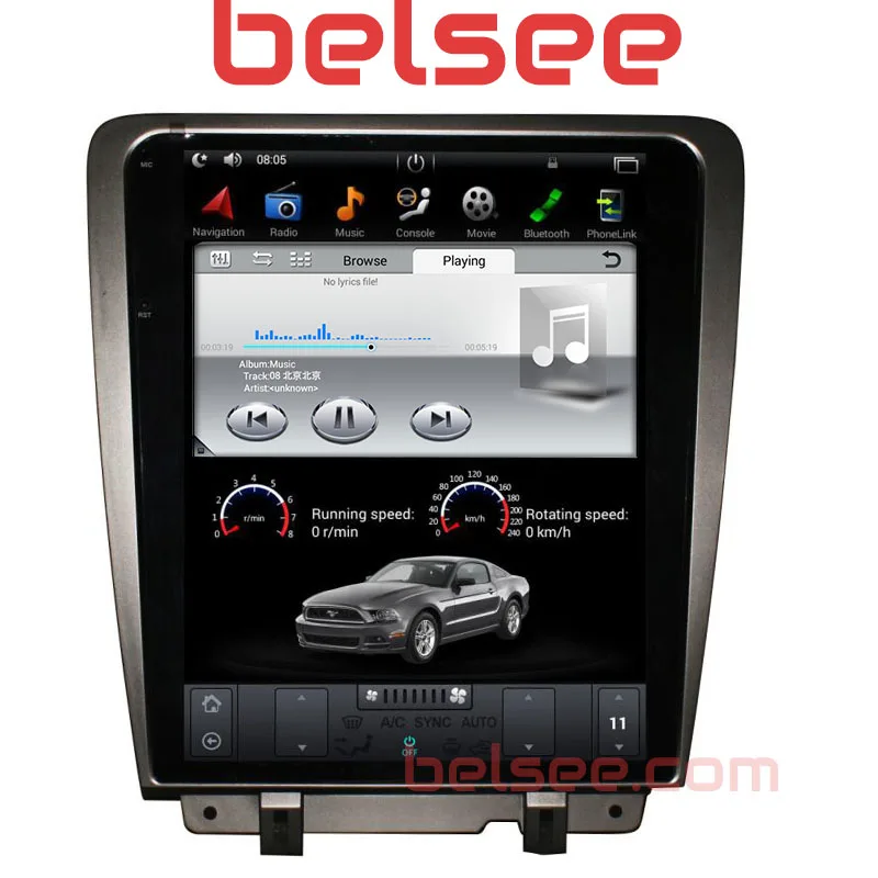 Belsee 12," Tesla стиль сенсорный экран Android 9,0 4 Гб радио автомобиля gps Navi мультимедиа для Ford Mustang 2010 2011 2012 2013