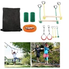 Открытый скалолазание баланс тренировка линия Slackline Портативный Дети препятствия кольцо для слинга обезьянка полюс набор гимнастических тренировок