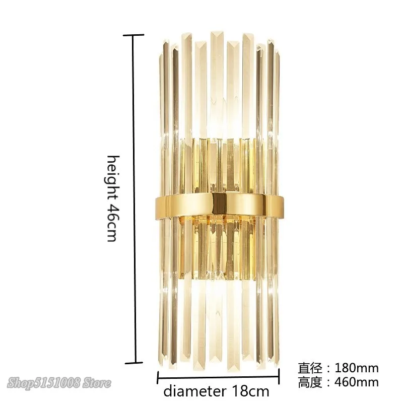 Скандинавские Роскошные хрустальные настенные светильники Современные Простые