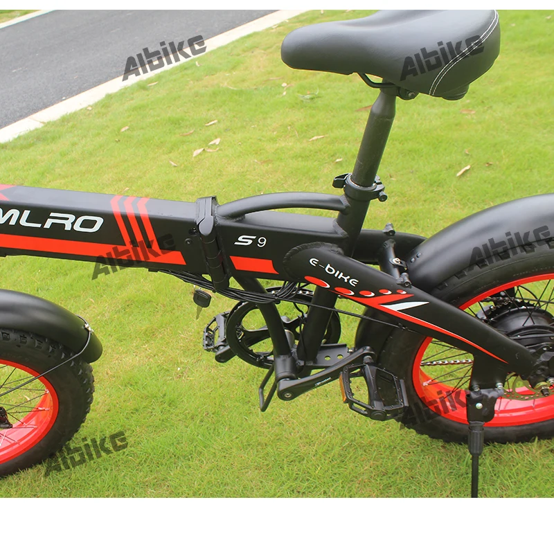 

48V 1000W Electric Bike Electric Mountain Bike 20inch Fat Tire e-bike 14AH Lithium Battery Beach Cruiser Mens Sports Bicycle