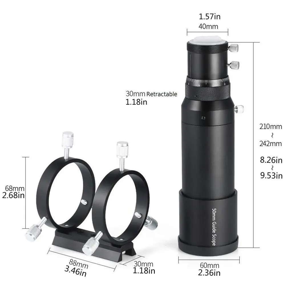

For Angeleyes 50mm 60mm Finderscope Guide Scope Fully Coated Guidescope Ocular Finder for Monocular Binocular Telescope