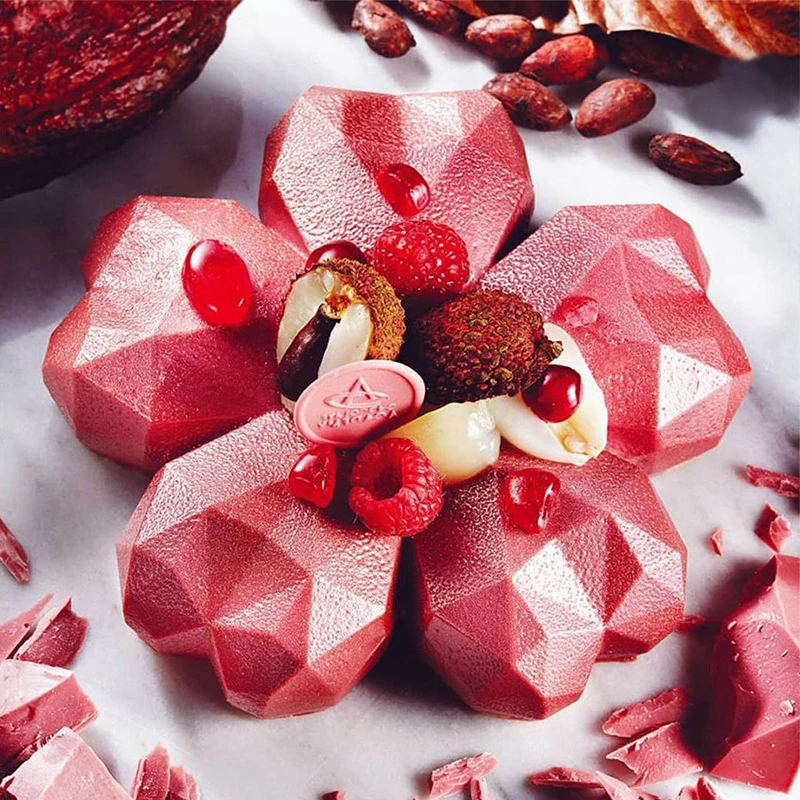 Силиконовая форма в форме сердца для торта мусса выпечки шоколада десерта