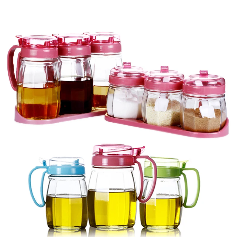 Кухонный Стеклянный Горшок для масла без свинца банка приправ шейкер соли