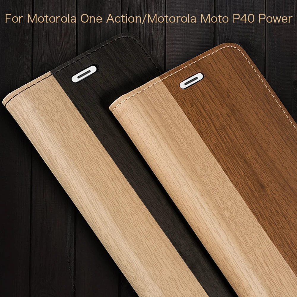 Чехол для телефона из искусственной кожи Motorola One Action флип чехол Moto P40 power деловой