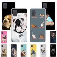 cute french english bulldog soft phone case for samsung galaxy a72 a52 a51 a71 a41 a31 a21 a10 a20 a11 a40 a50 a70 a32 a22 cover