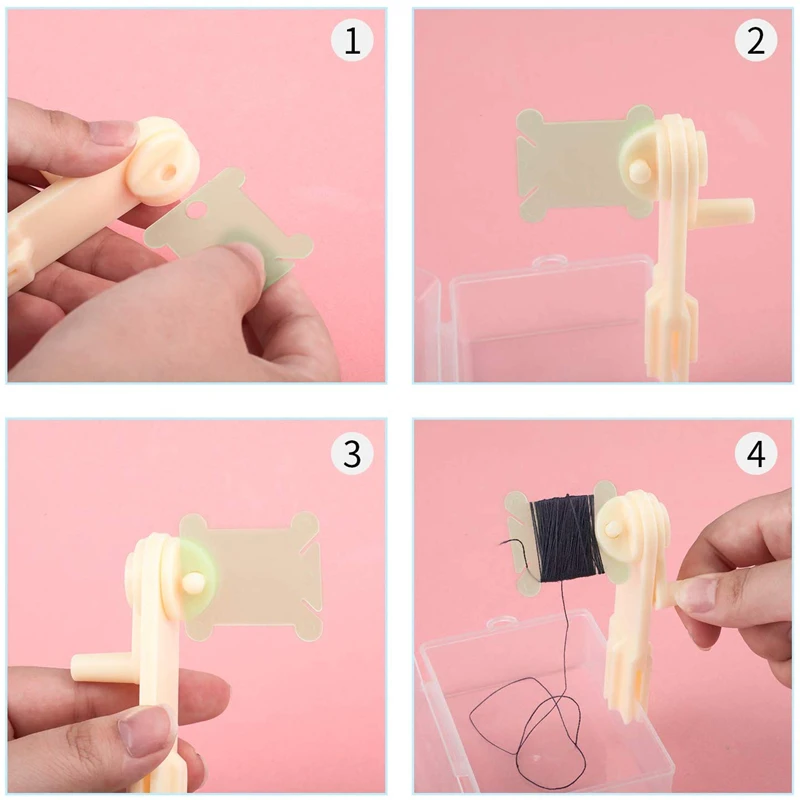 

120pcs Embroidery Floss Craft Thread Bobbin Cross Stitch Storage Holder With Free Thread Winder Holder