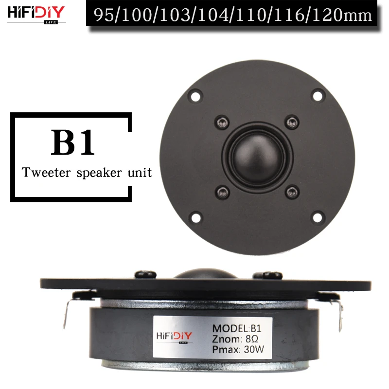 HIFIDIY LIVE 4 ~ 5 дюйма твитер Динамик блок черный Шелковый Мембрана 4/8OHM 30 Вт ATreble