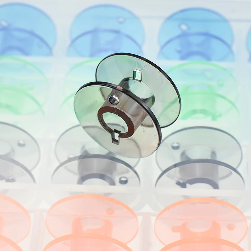 25 шт./компл. пустые бобины катушки для швейных машин цветной пластиковый чехол