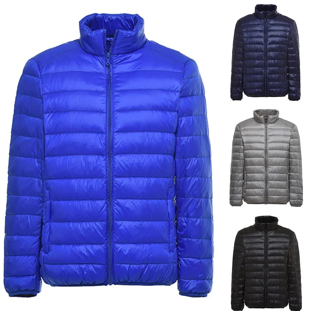 Новинка 2020 модная зимняя куртка Мужская парка с воротником стойкой однотонная