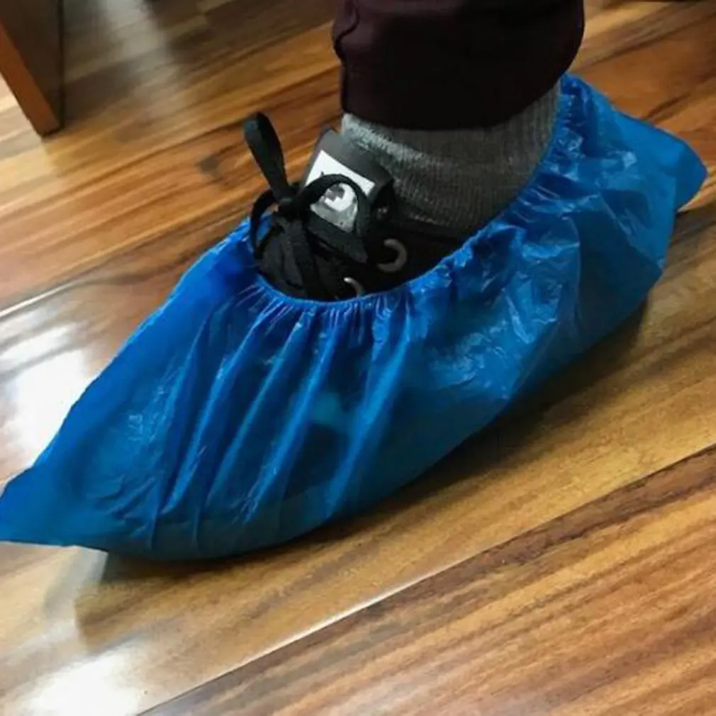 Одноразовая крышка для обуви CPE не скользит износостойкая водонепроницаемая